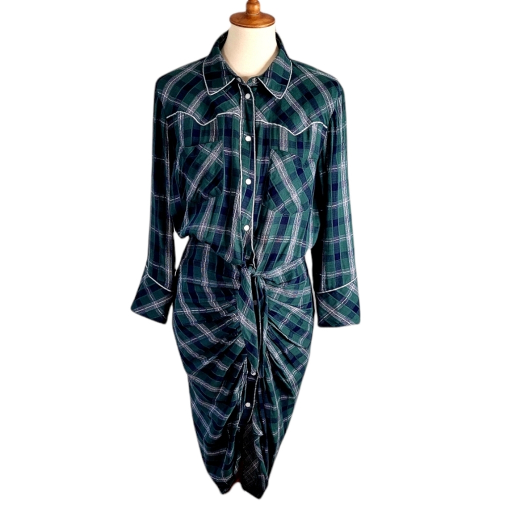 Veronica Beard Green Plaid Dress - Picture 6 of 16